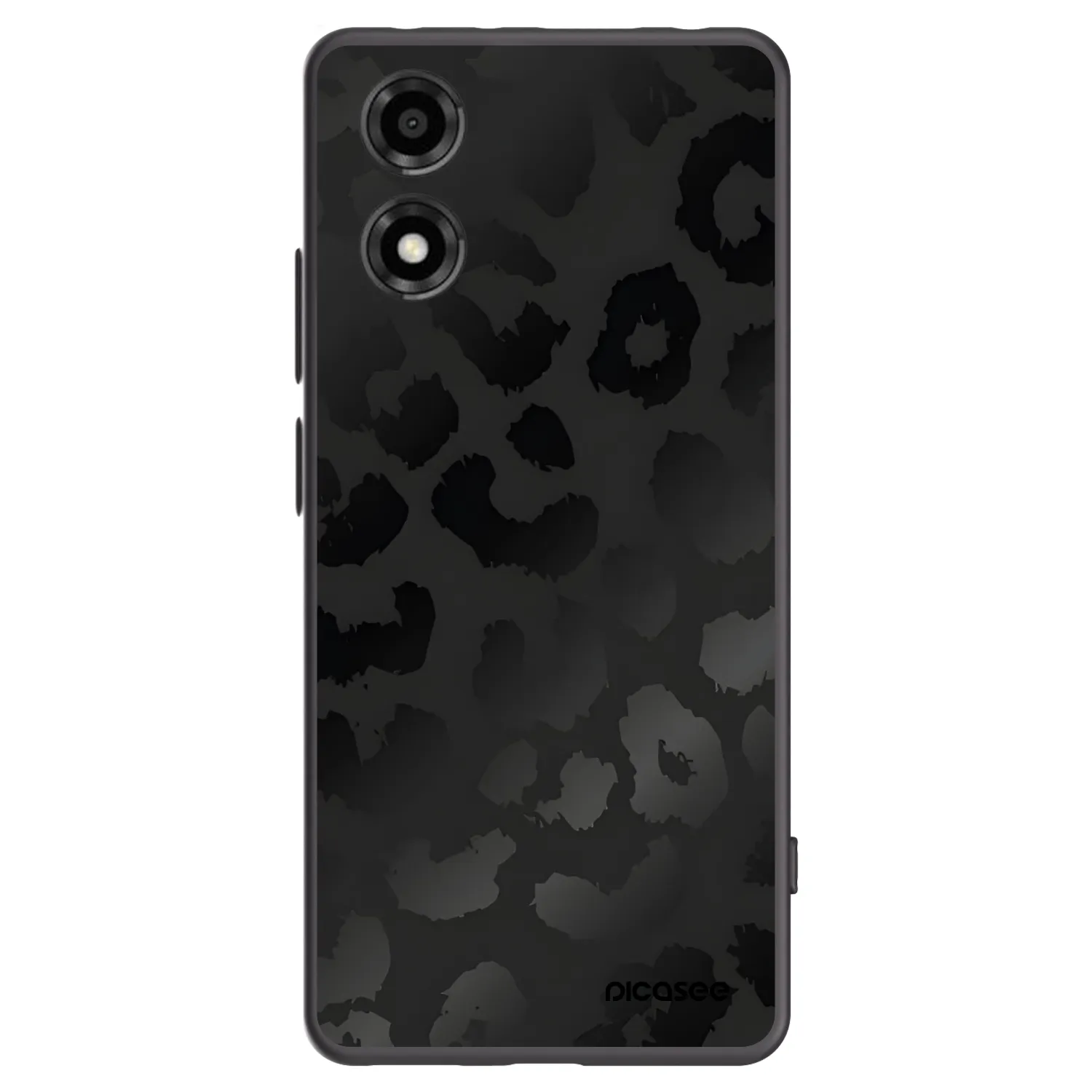 Picasee silikónový čierny obal pre Motorola Moto E14 - Midnight Leopard