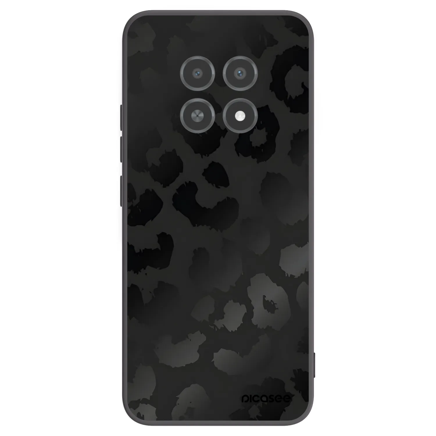 Picasee silikónový čierny obal pre Realme 12X - Midnight Leopard