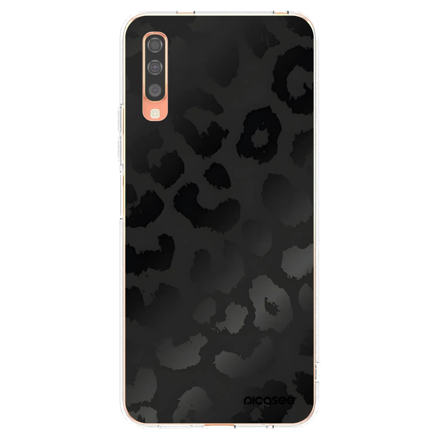Picasee silikónový prehľadný obal pre Samsung Galaxy A70 A705F - Midnight Leopard