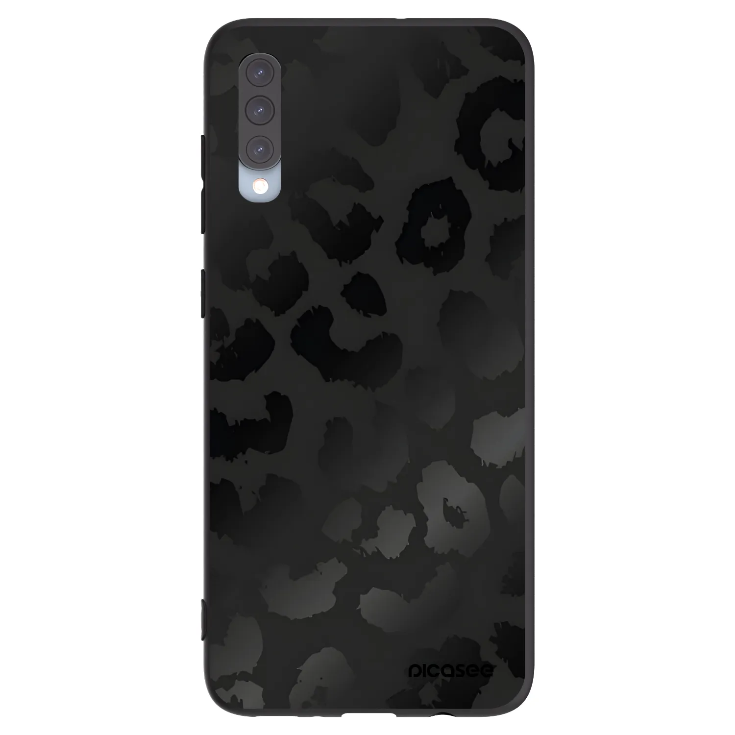 Picasee silikónový čierny obal pre Samsung Galaxy A70 A705F - Midnight Leopard