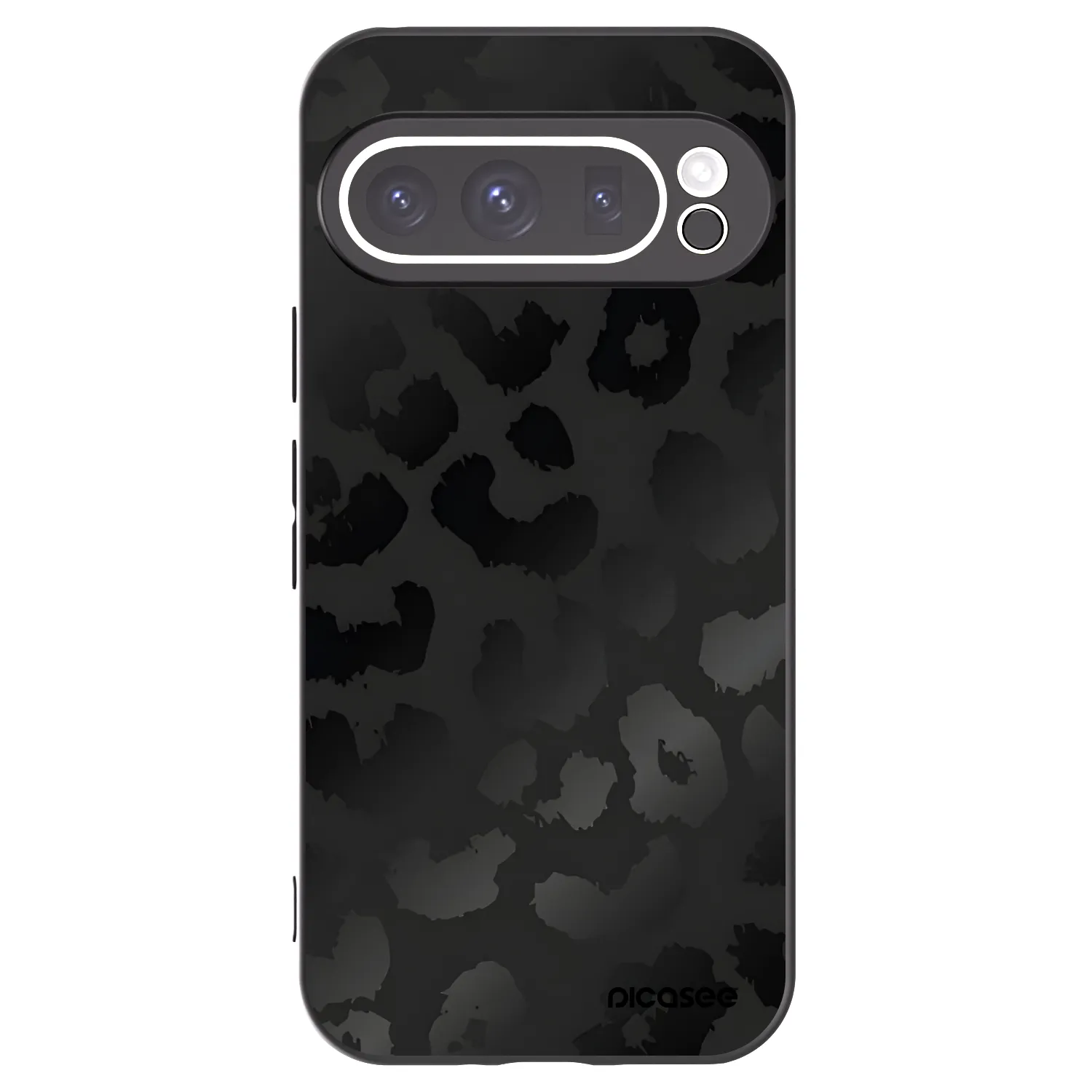 Picasee silikónový čierny obal pre Google Pixel 9 Pro XL - Midnight Leopard