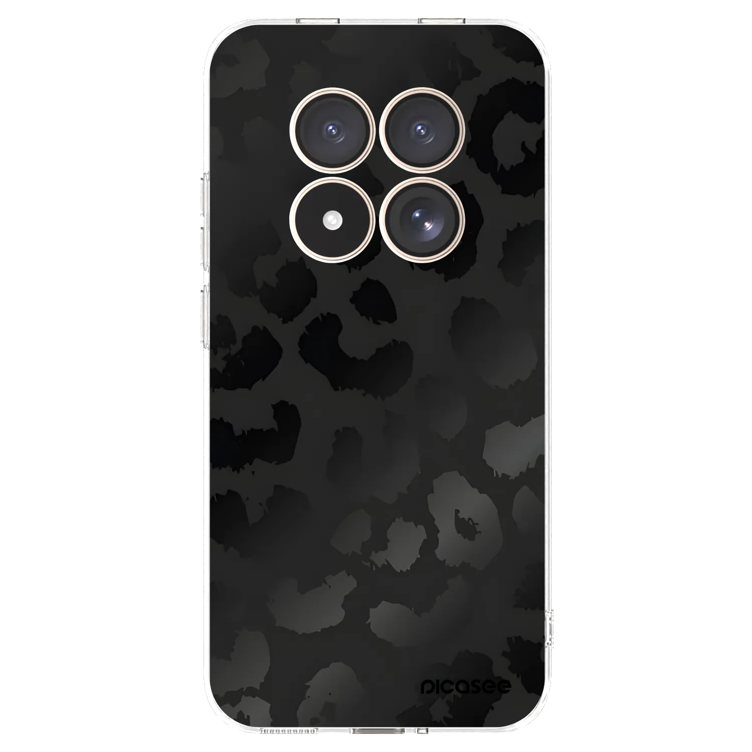 Picasee silikónový prehľadný obal pre Xiaomi Redmi Note 15 Pro 4G - Midnight Leopard
