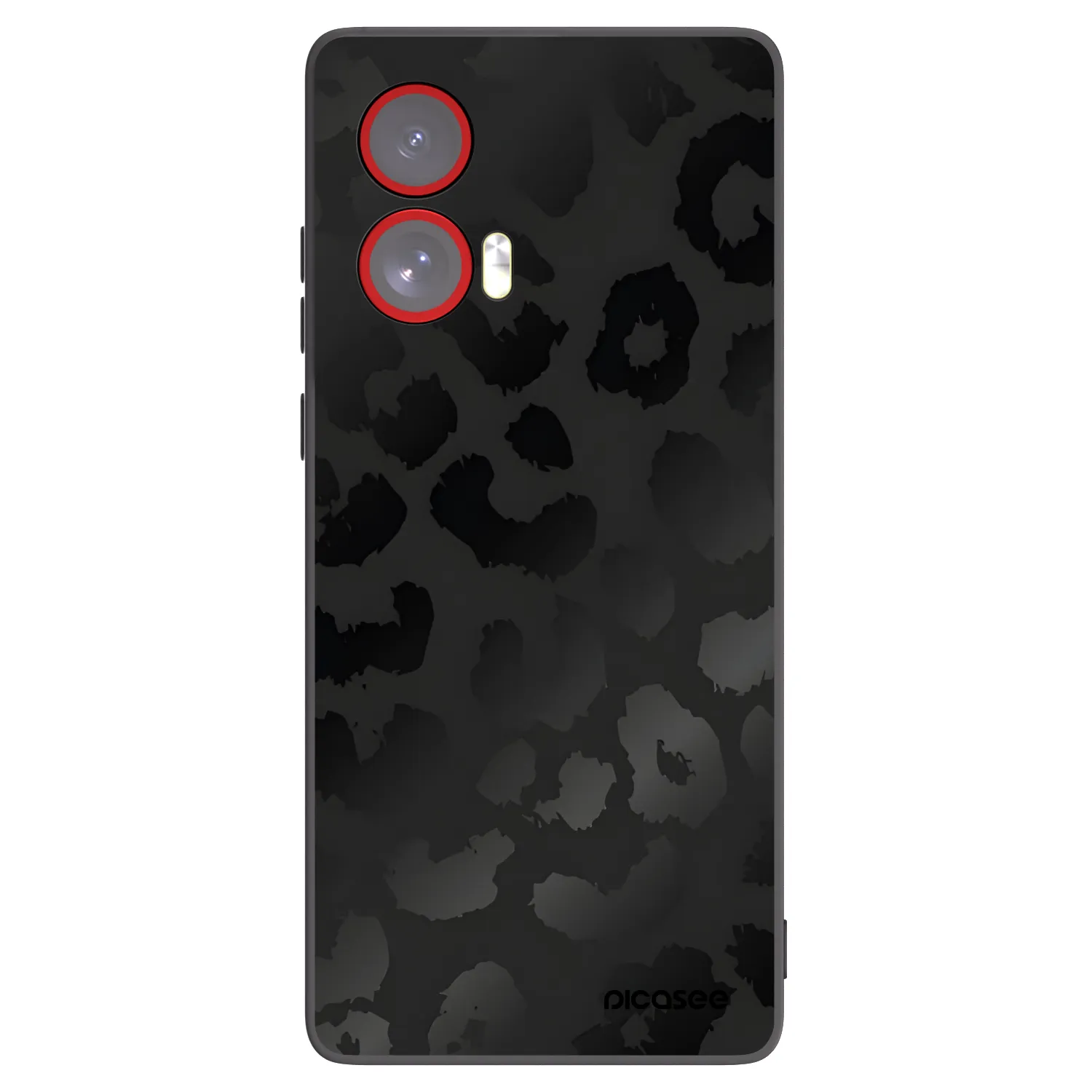 Picasee silikónový čierny obal pre Motorola Edge 50 Fusion - Midnight Leopard
