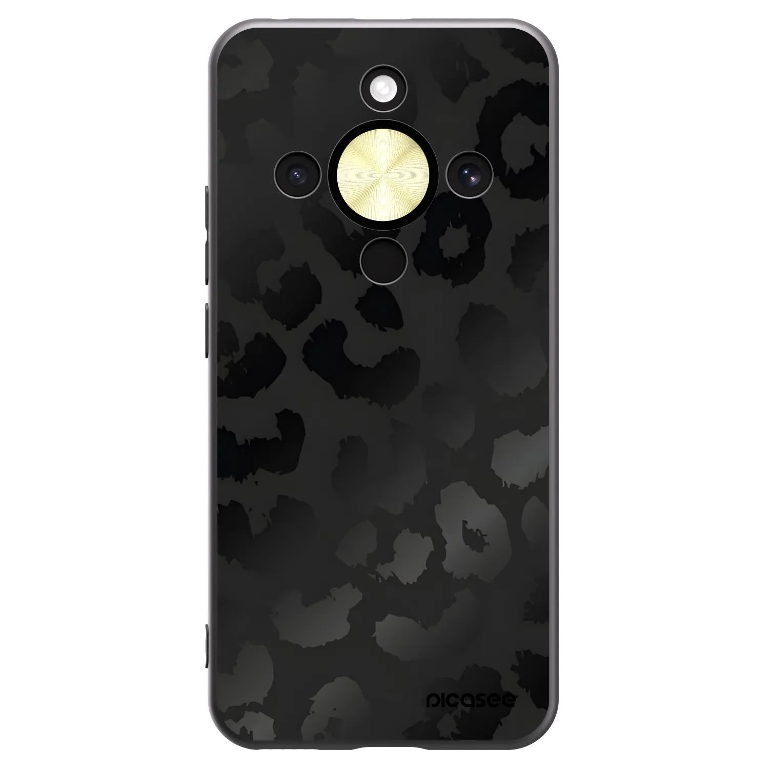 Picasee silikónový čierny obal pre Honor Magic8 Lite 5G - Midnight Leopard