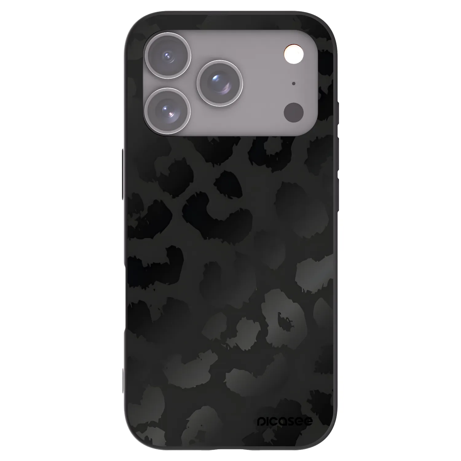Picasee silikónový čierny obal pre Apple iPhone 18 Pro - Midnight Leopard