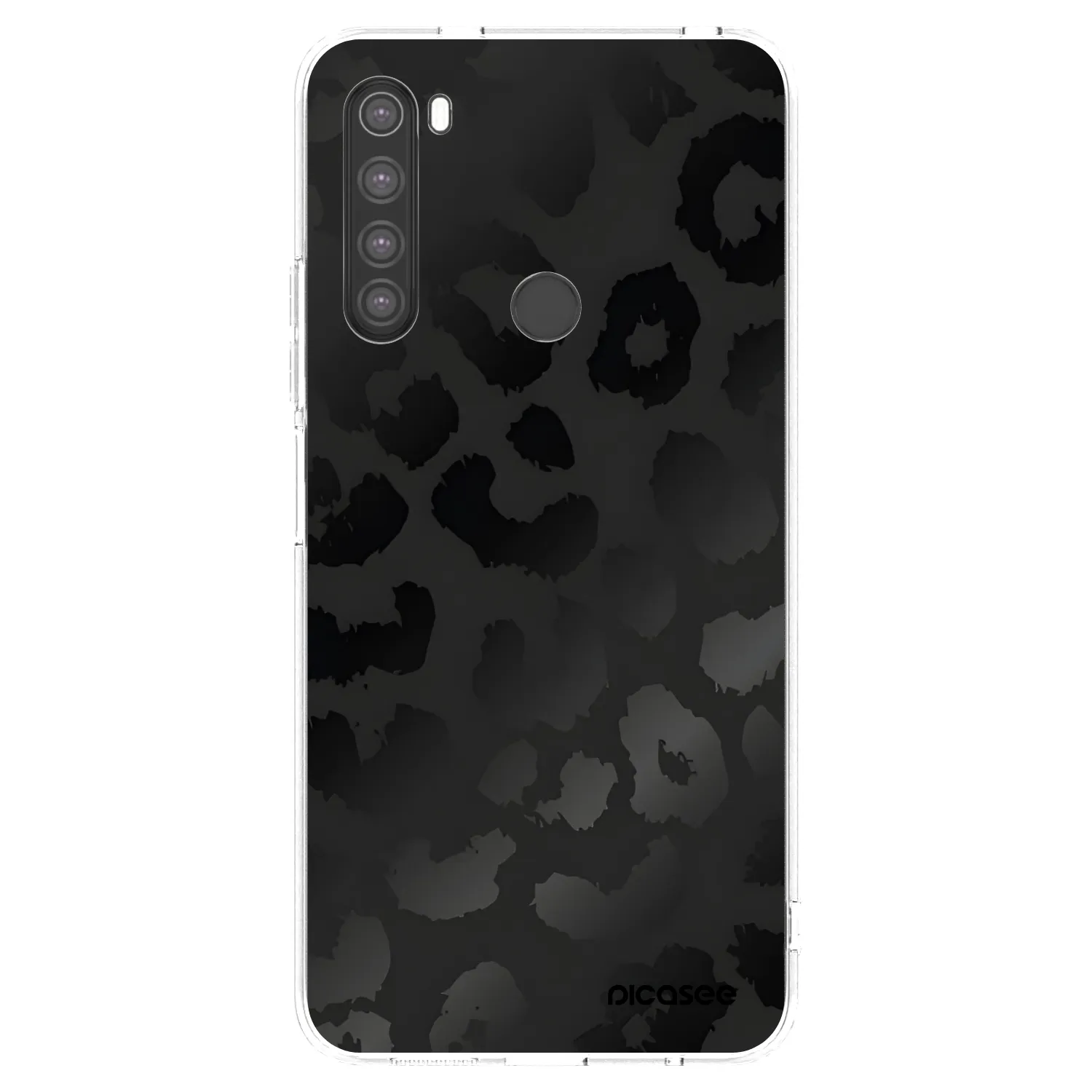 Picasee silikónový prehľadný obal pre Xiaomi Redmi Note 8 - Midnight Leopard