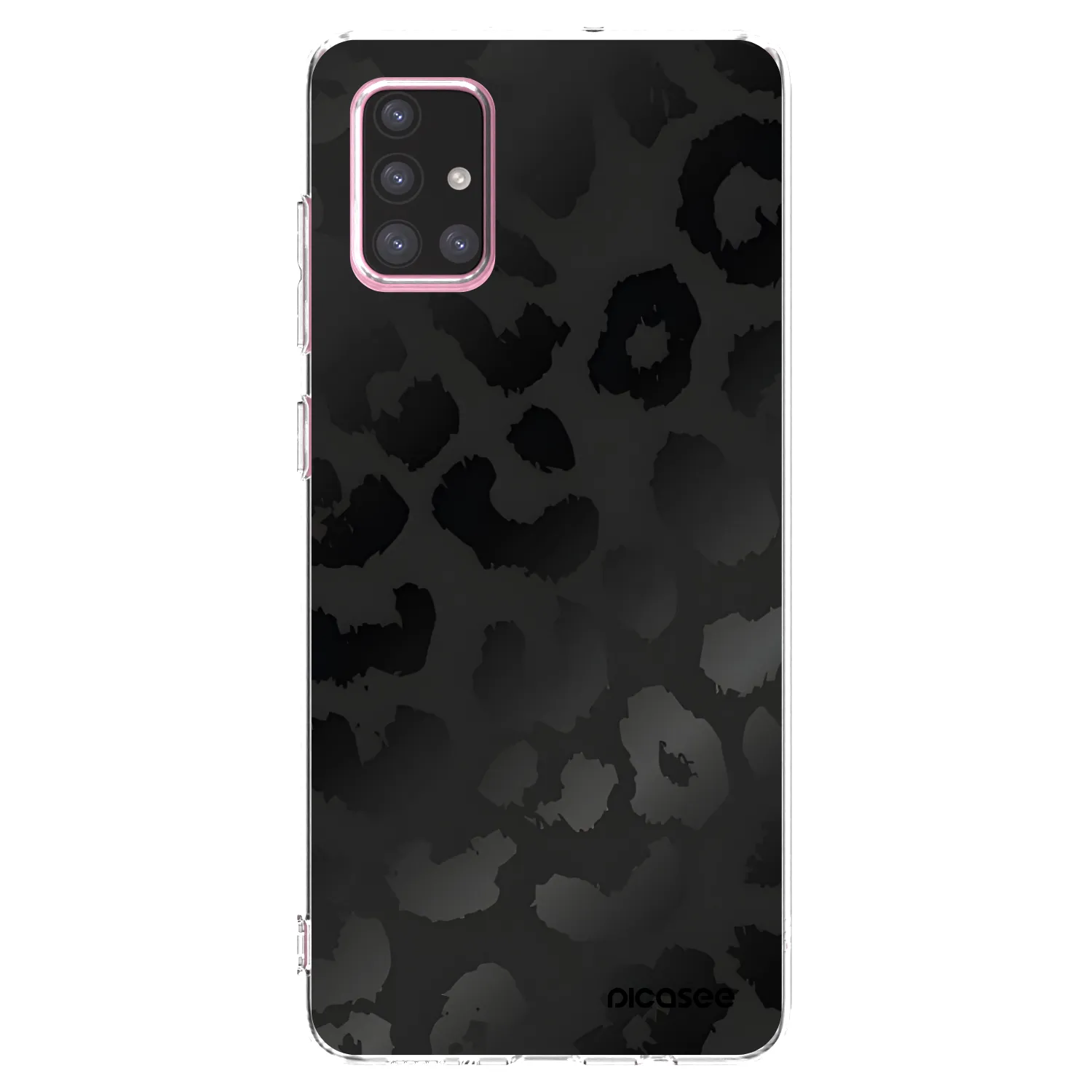 Picasee silikónový prehľadný obal pre Samsung Galaxy A71 A715F - Midnight Leopard