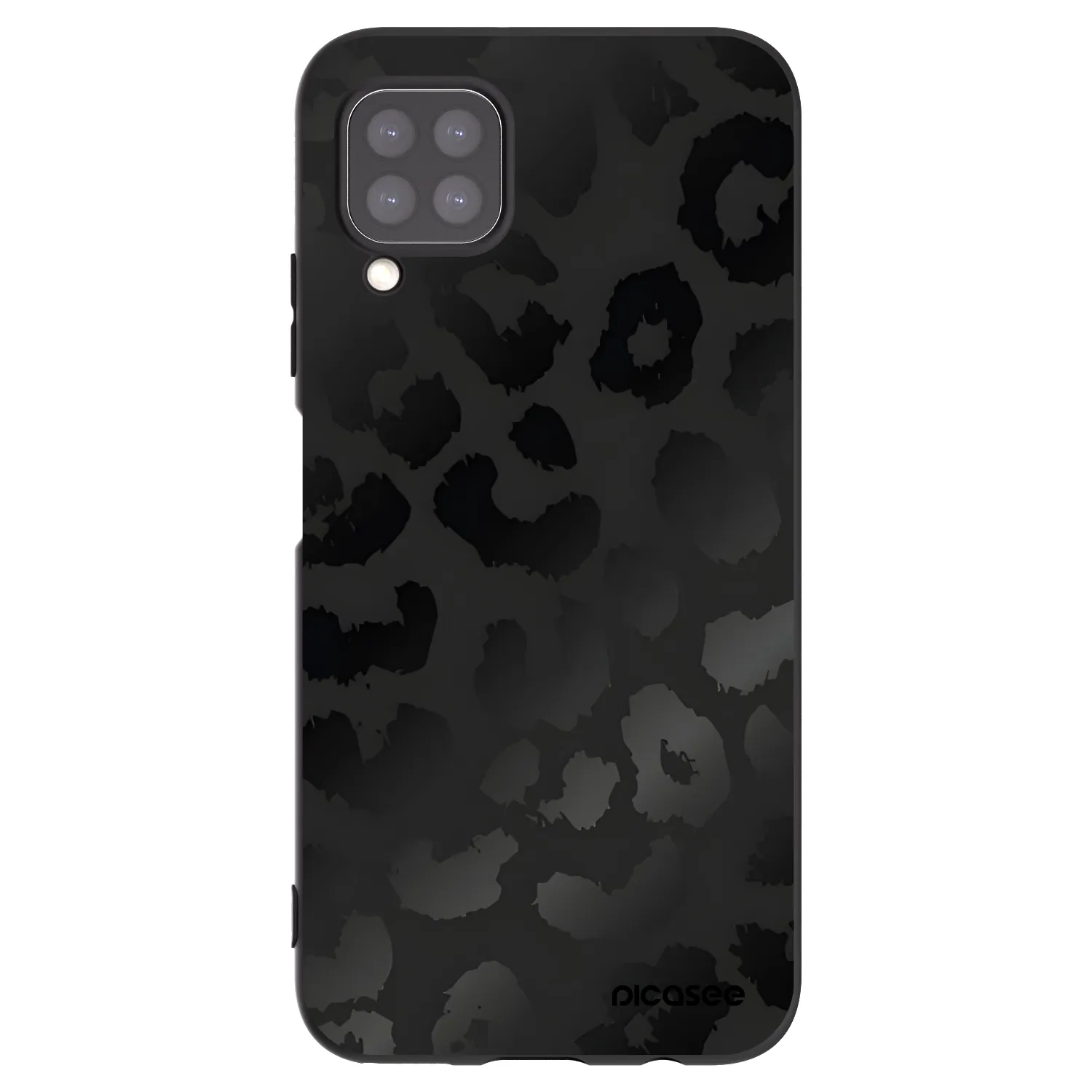 Picasee silikónový čierny obal pre Huawei P40 Lite - Midnight Leopard