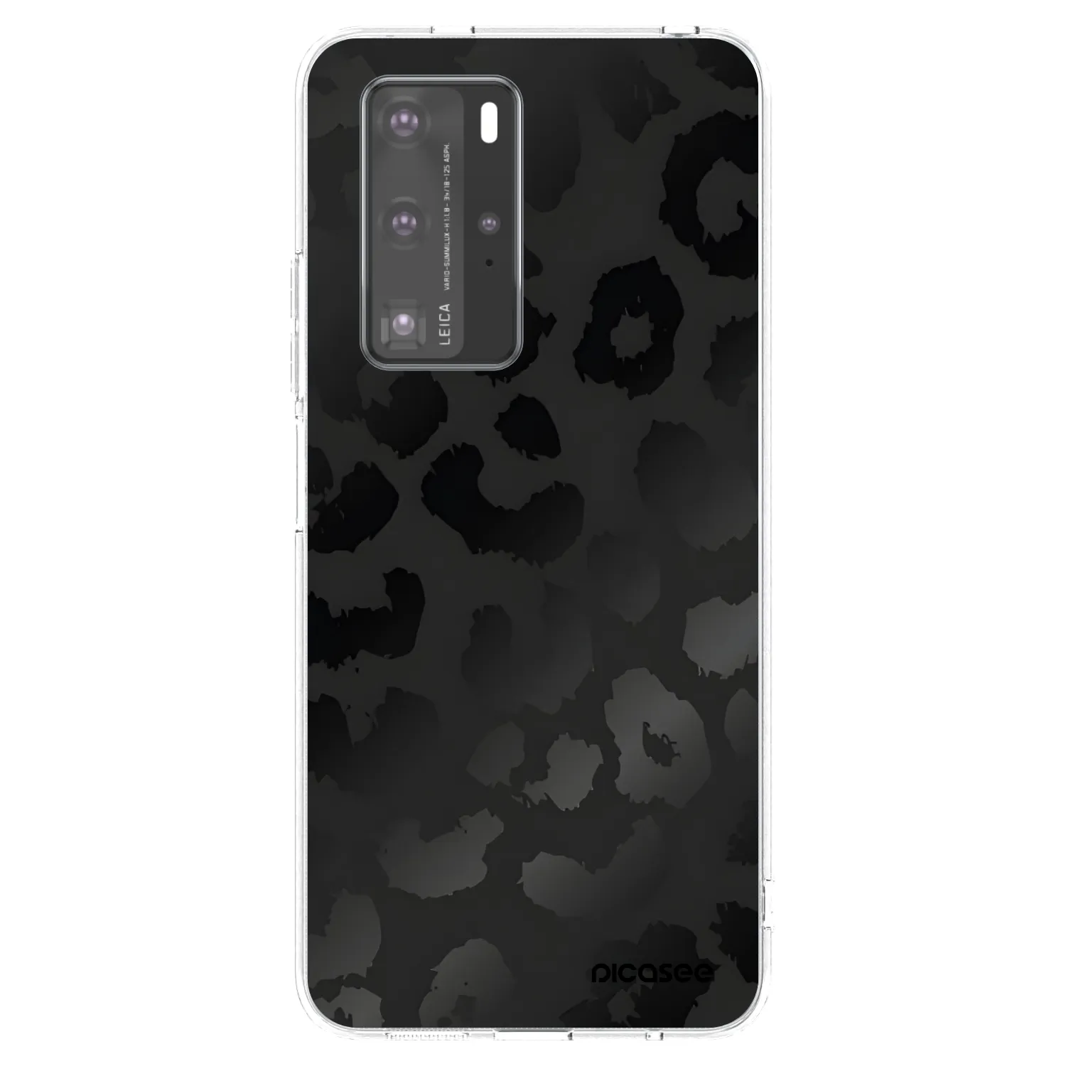 Picasee silikónový prehľadný obal pre Huawei P40 Pro - Midnight Leopard