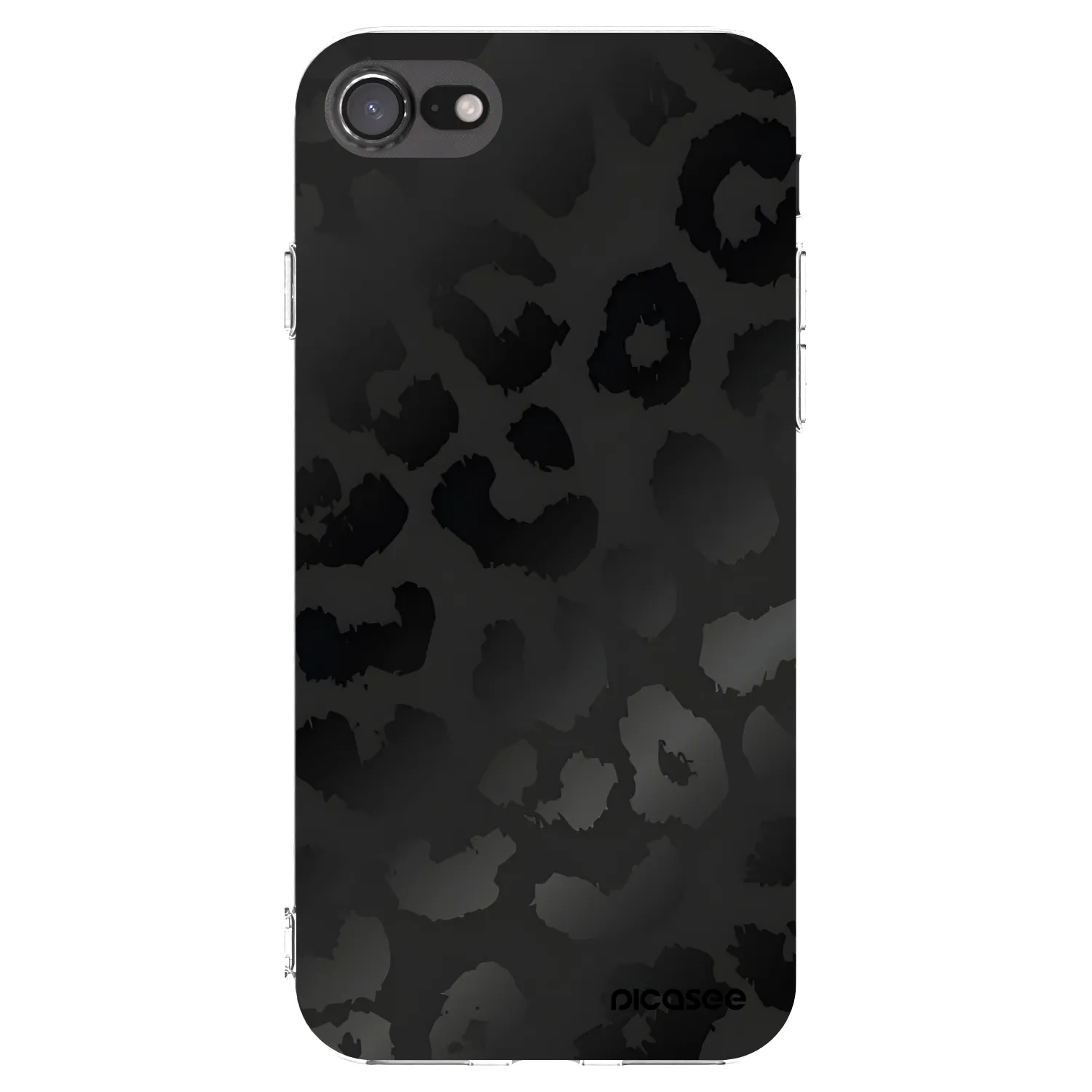 Picasee silikónový prehľadný obal pre Apple iPhone SE 2020 - Midnight Leopard