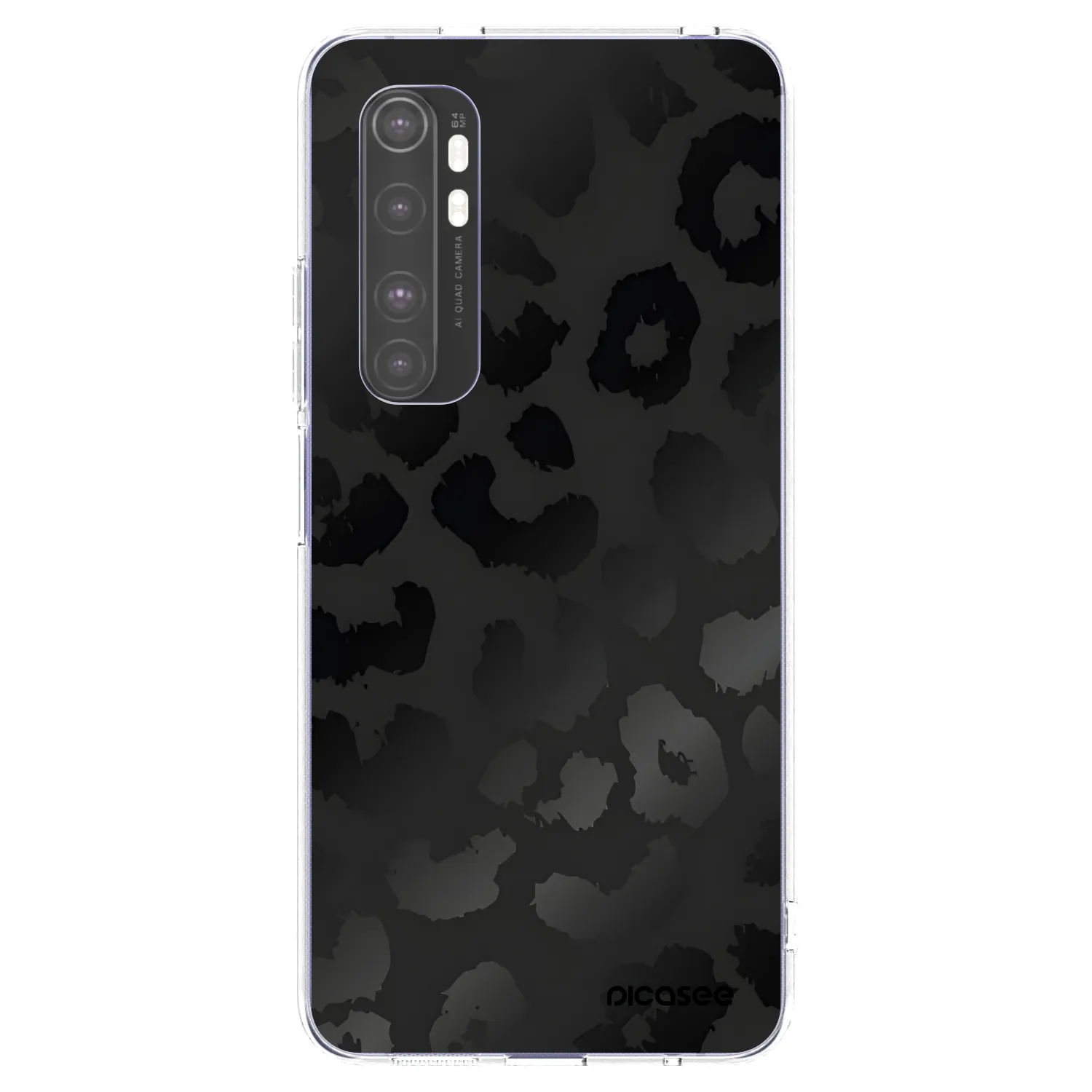 Picasee silikónový prehľadný obal pre Xiaomi Mi Note 10 Lite - Midnight Leopard