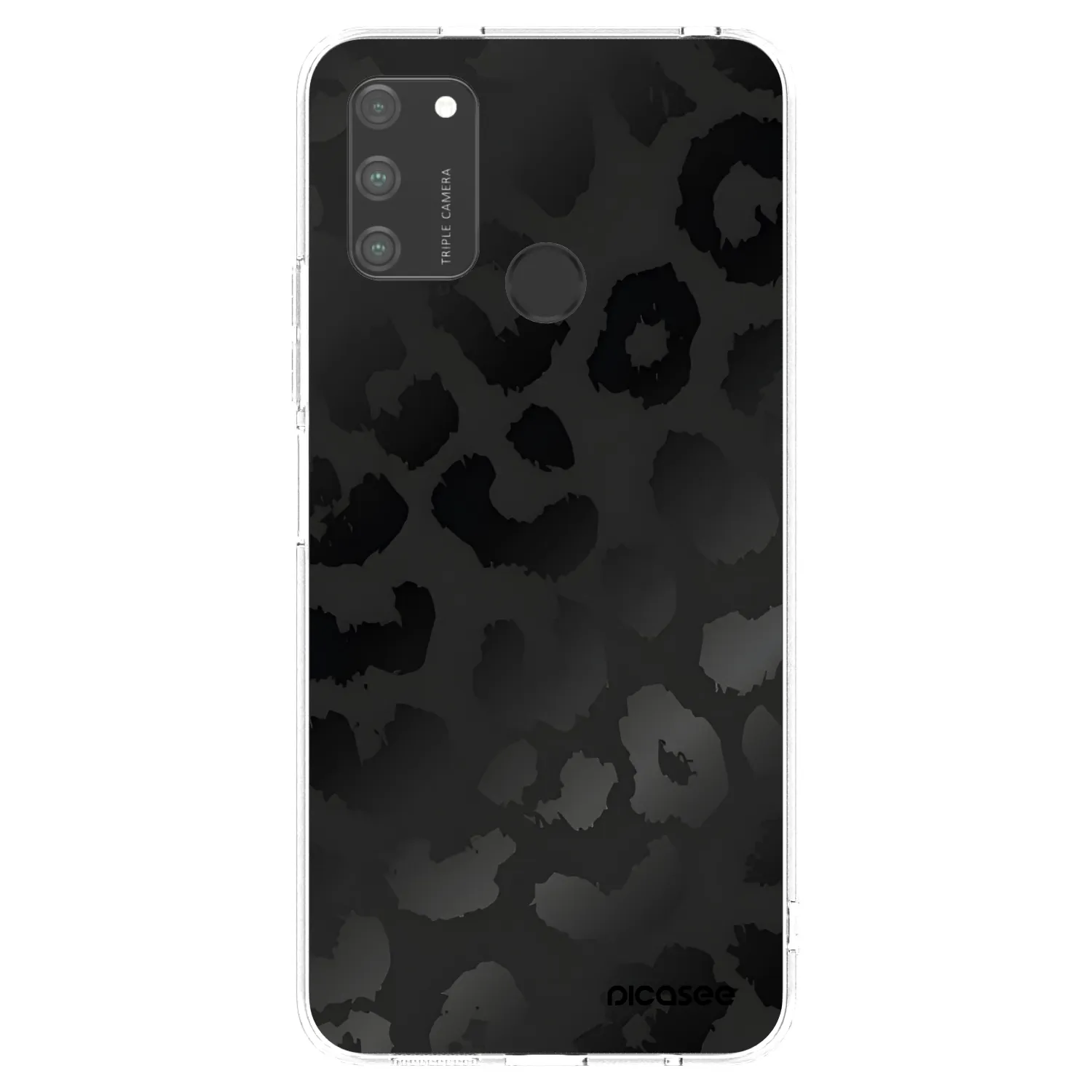 Picasee silikónový prehľadný obal pre Honor 9A - Midnight Leopard
