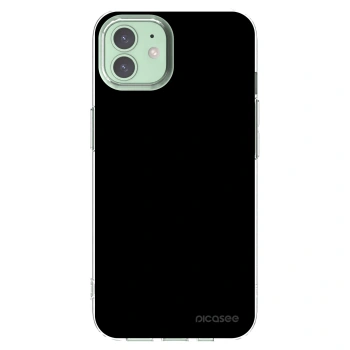 Picasee silikónový prehľadný obal pre Apple iPhone 12 - Black Bliss