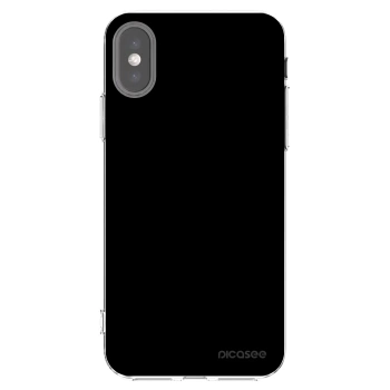 Picasee silikónový prehľadný obal pre Apple iPhone X/XS - Black Bliss