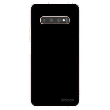 Picasee silikónový prehľadný obal pre Samsung Galaxy S10 Plus G975 - Black Bliss