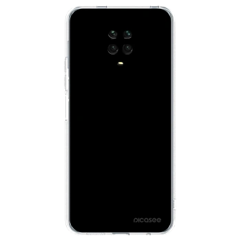 Picasee silikónový prehľadný obal pre Xiaomi Redmi Note 9 Pro - Black Bliss