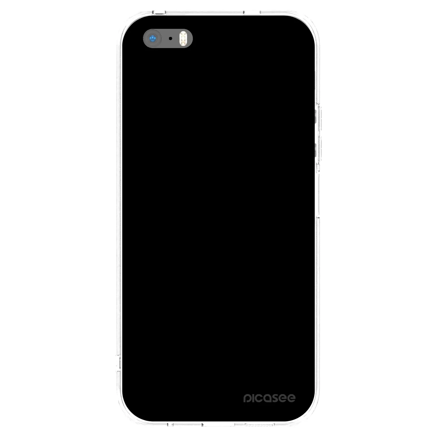 Picasee silikónový prehľadný obal pre Apple iPhone 5/5S/SE - Black Bliss