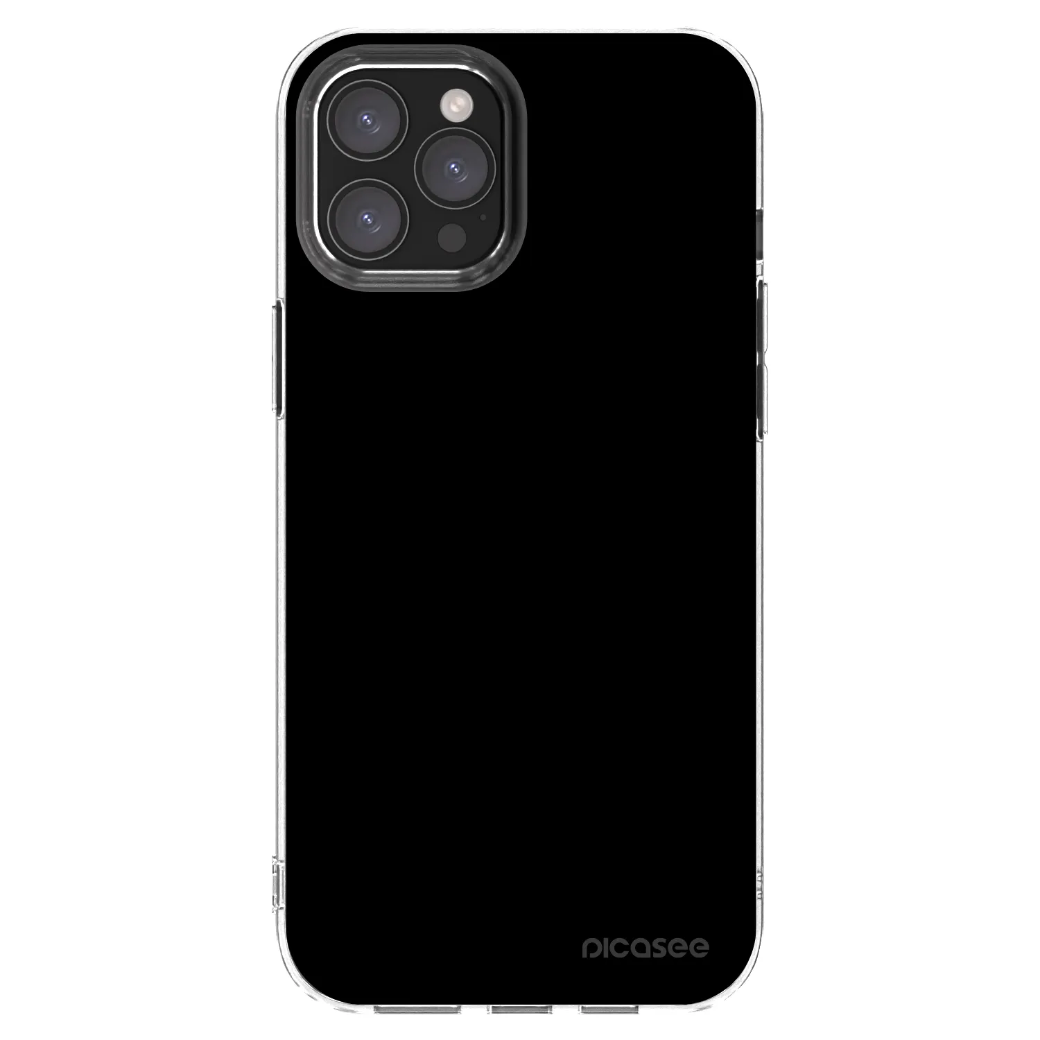 Picasee silikónový prehľadný obal pre Apple iPhone 12 Pro Max - Black Bliss