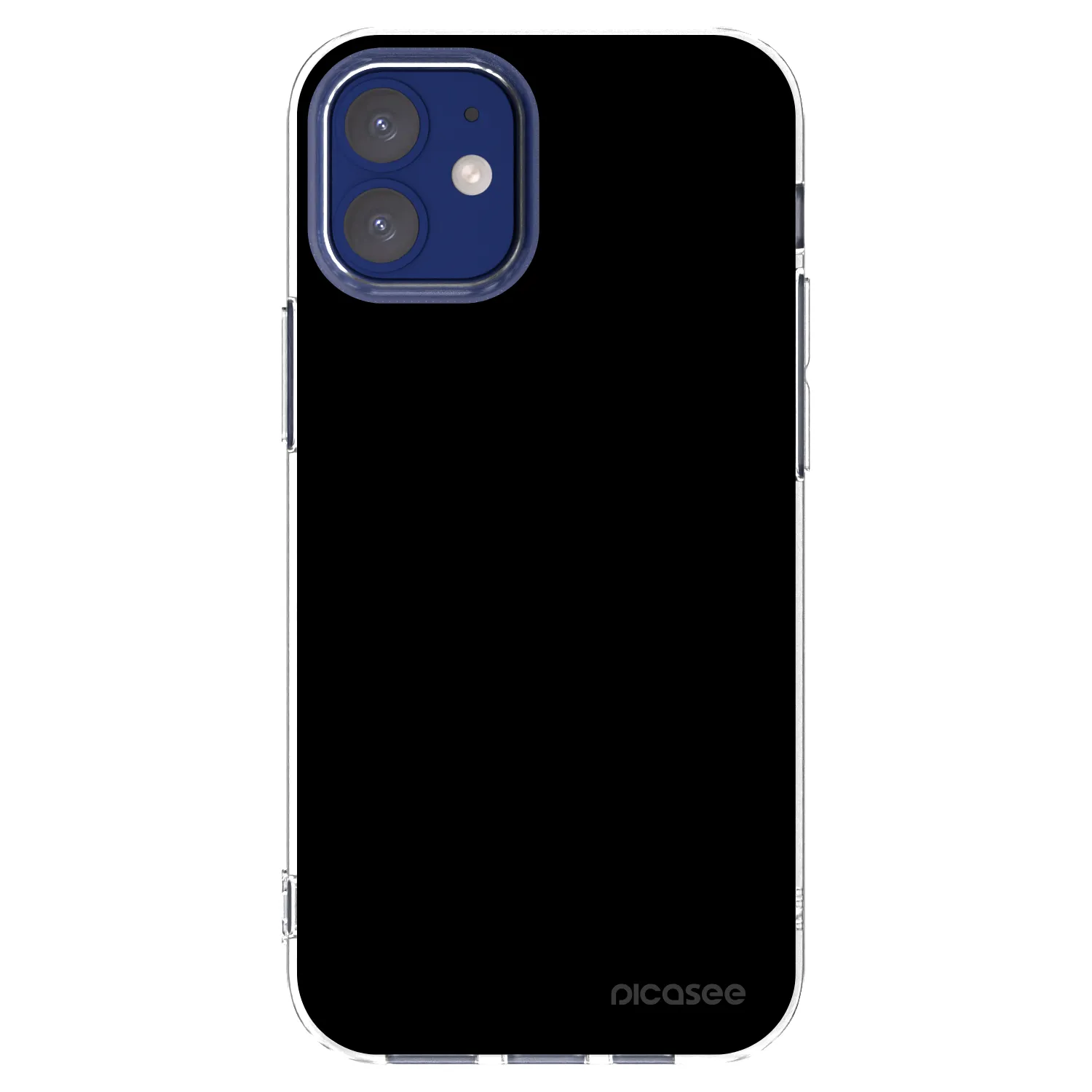 Picasee silikónový prehľadný obal pre Apple iPhone 12 mini - Black Bliss