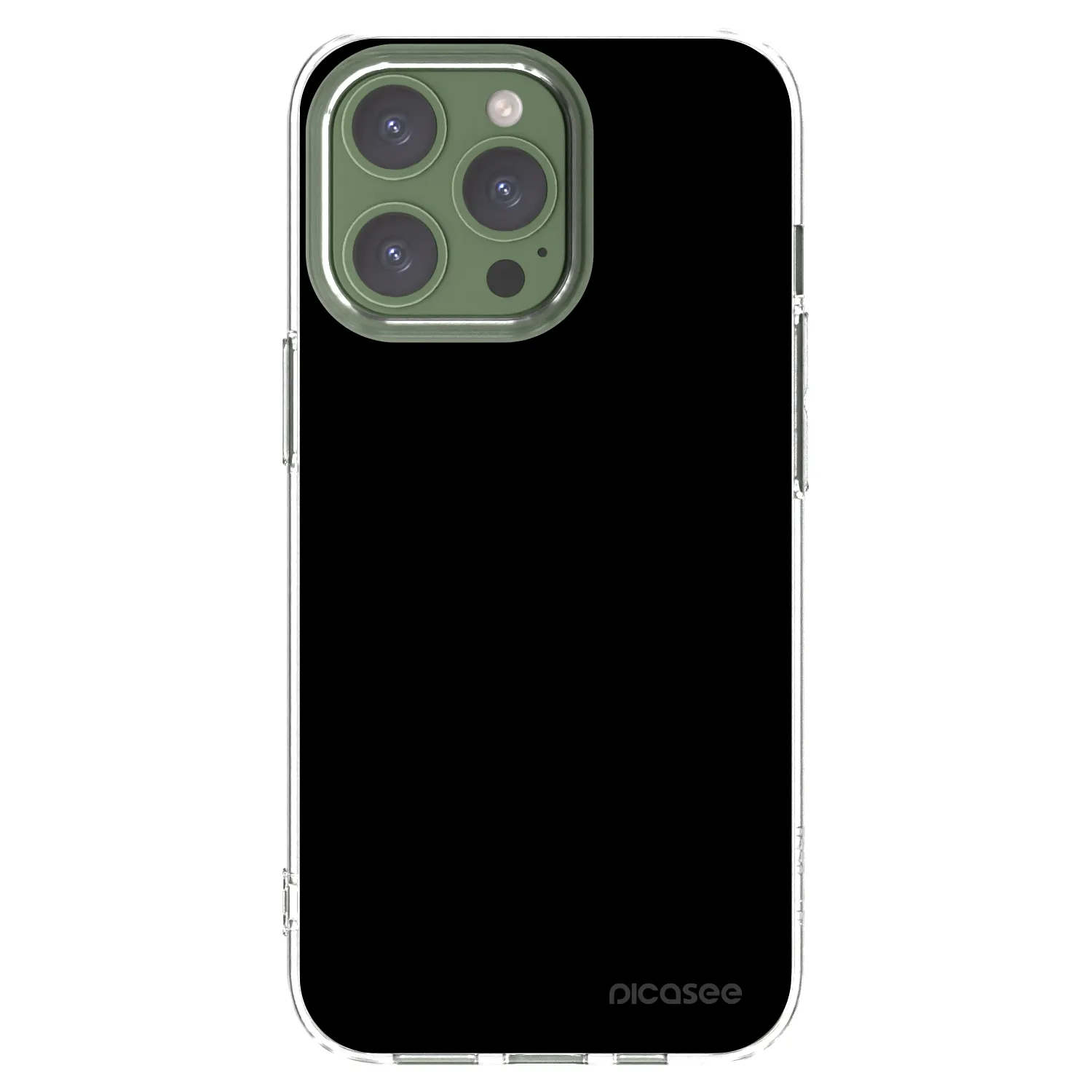 Picasee silikónový prehľadný obal pre Apple iPhone 13 Pro - Black Bliss
