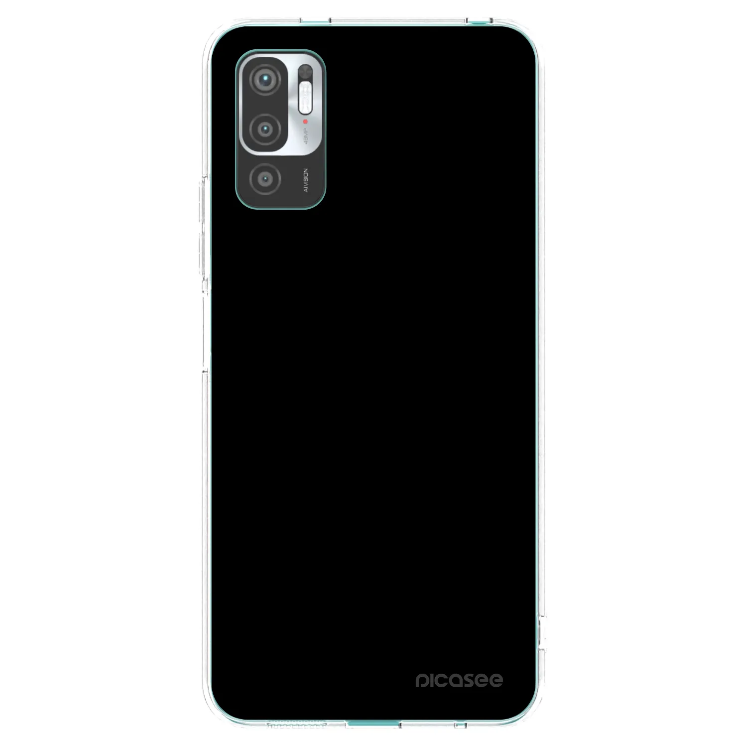 Picasee silikónový prehľadný obal pre Xiaomi Redmi Note 10 5G - Black Bliss