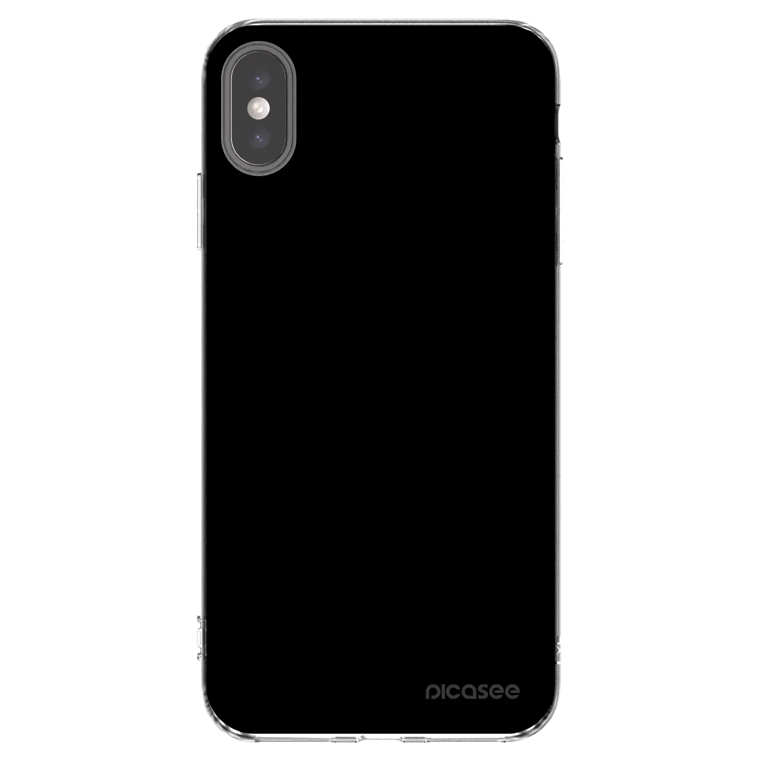 Picasee silikónový prehľadný obal pre Apple iPhone XS Max - Black Bliss