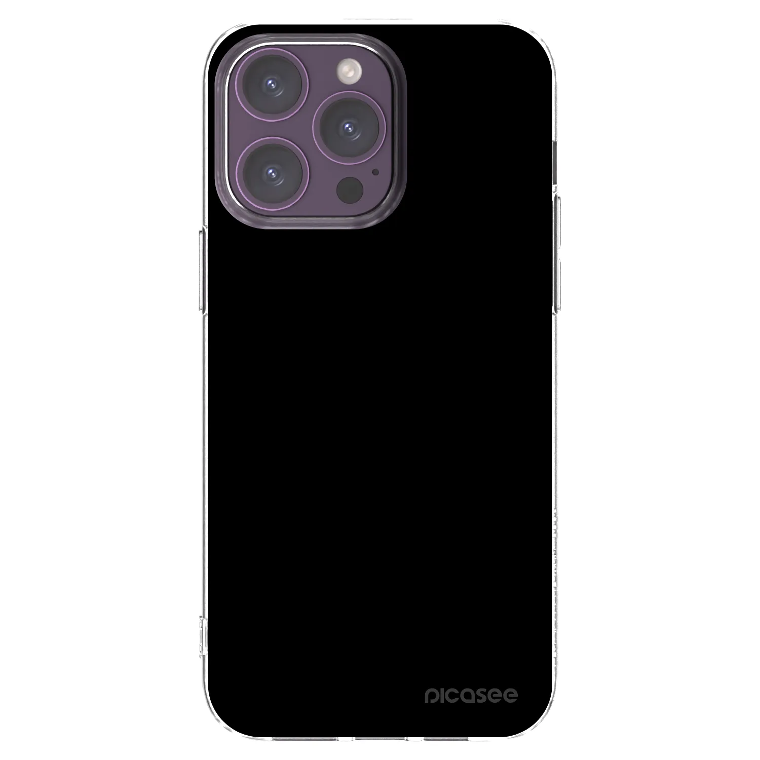 Picasee silikónový prehľadný obal pre Apple iPhone 14 Pro Max - Black Bliss