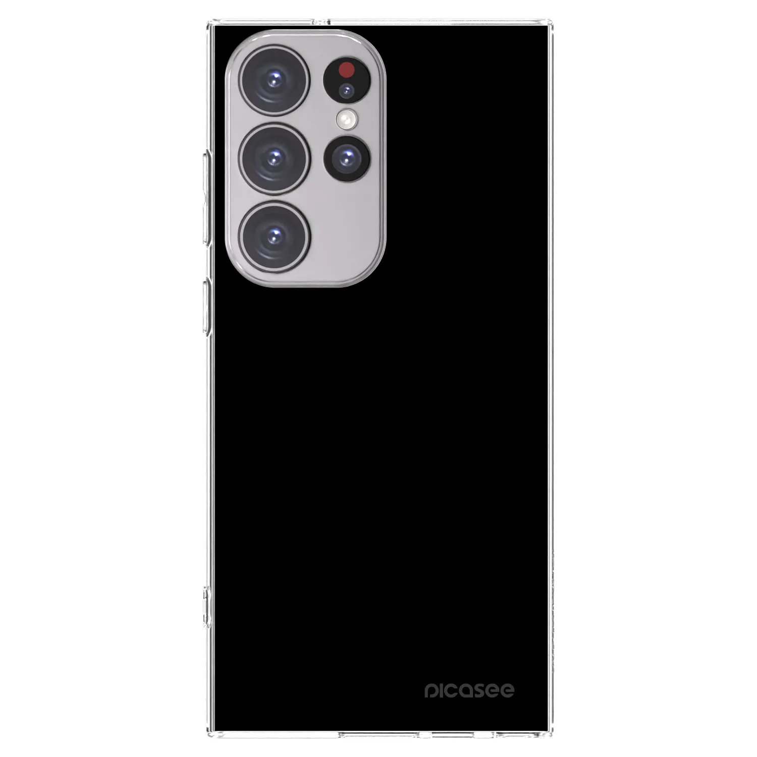 Picasee silikónový prehľadný obal pre Samsung Galaxy S23 Ultra 5G - Black Bliss