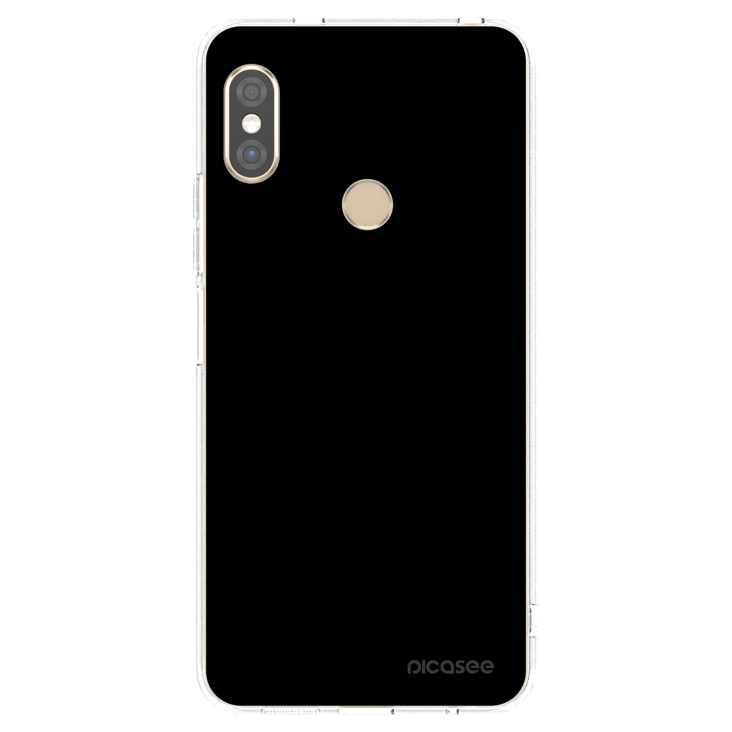 Picasee silikónový prehľadný obal pre Xiaomi Redmi Note 5 Global - Black Bliss