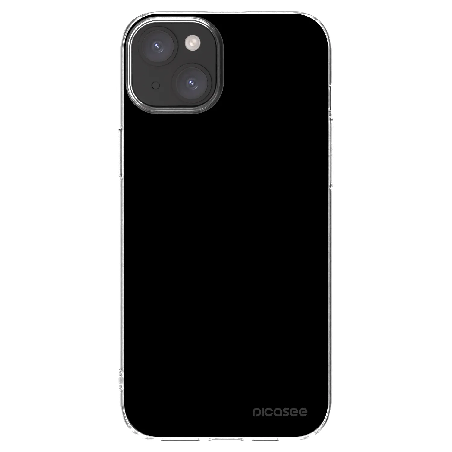 Picasee silikónový prehľadný obal pre Apple iPhone 15 Plus - Black Bliss