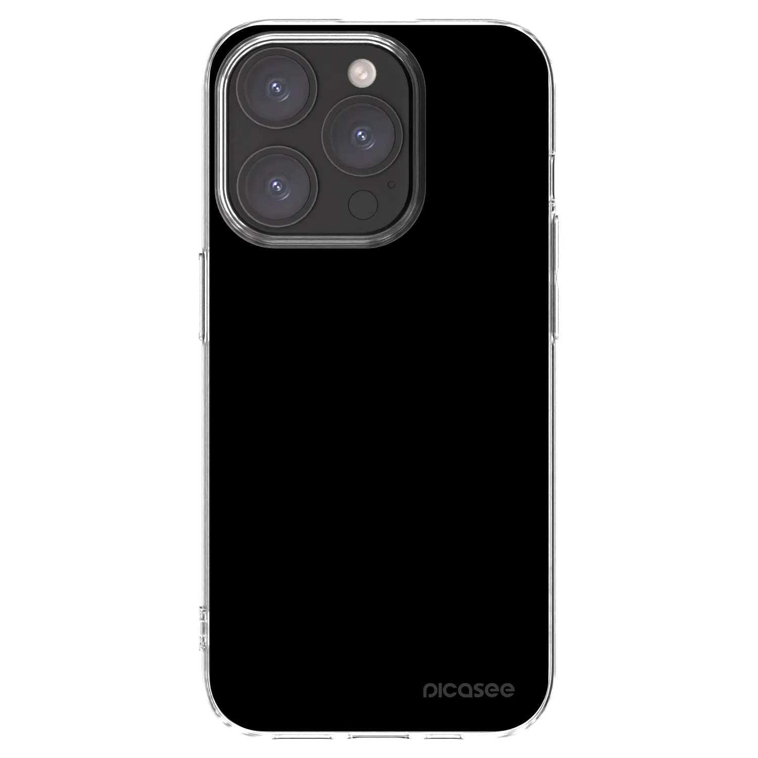 Silikónový prehľadný obal pre Apple iPhone 15 Pro - Black Bliss