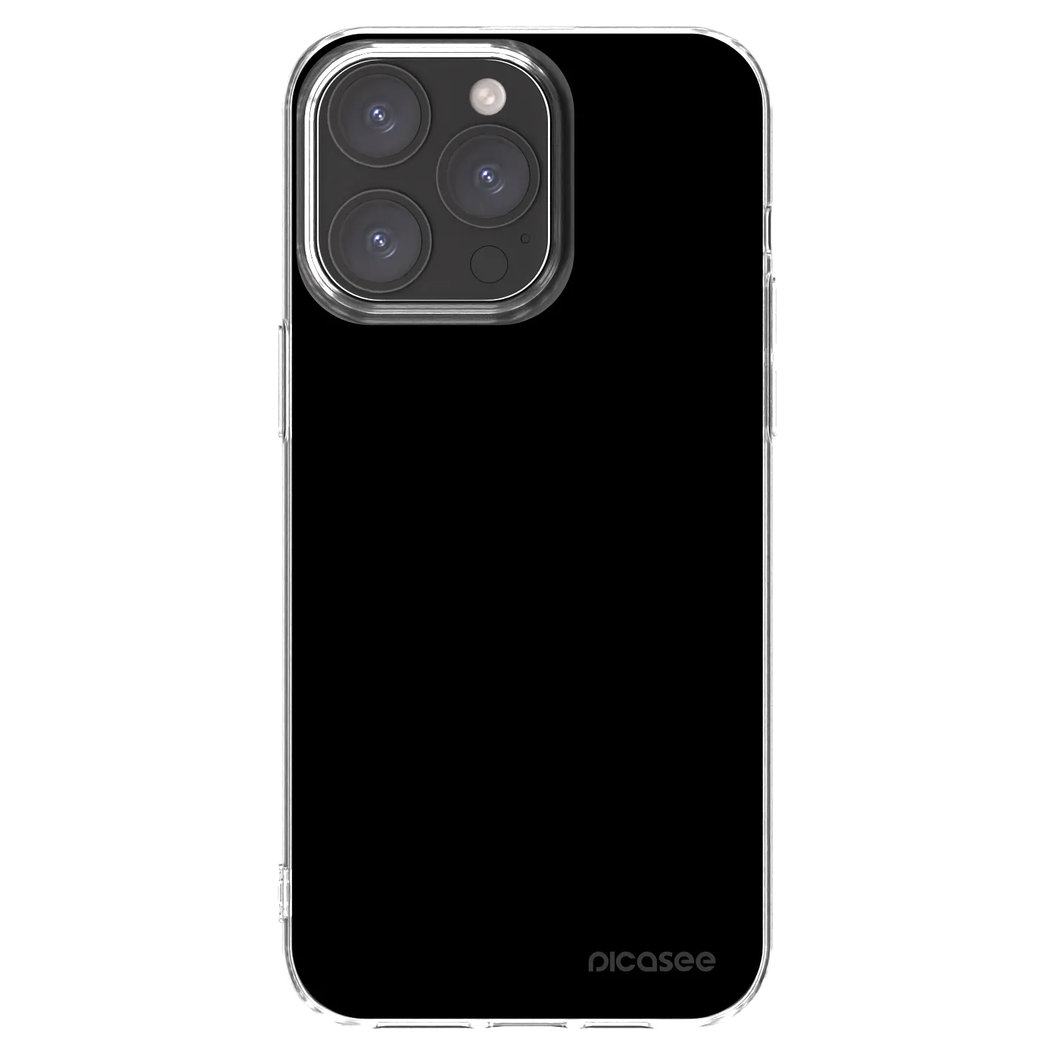 Picasee silikónový prehľadný obal pre Apple iPhone 15 Pro Max - Black Bliss