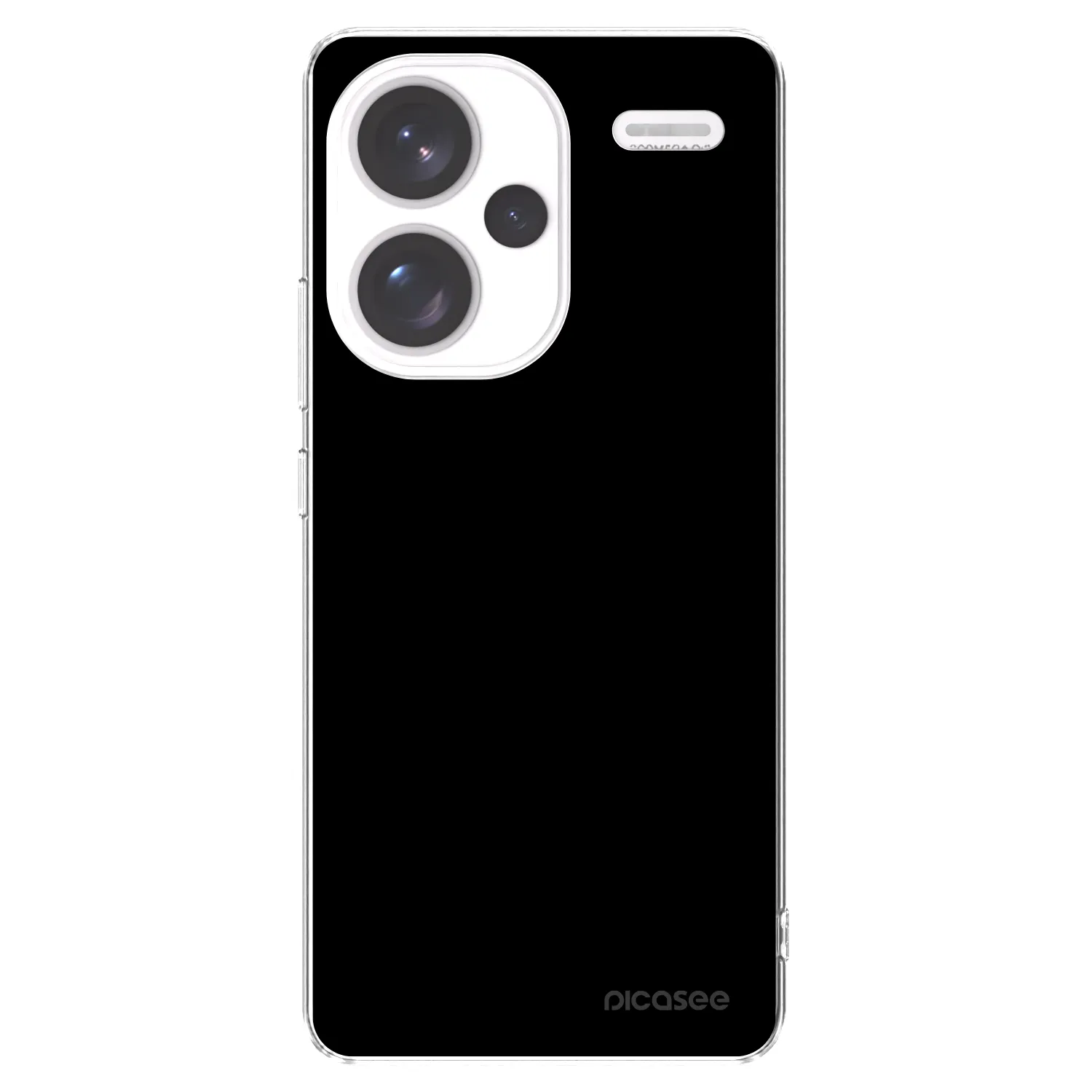 Picasee silikónový prehľadný obal pre Xiaomi Redmi Note 13 Pro+ 5G - Black Bliss