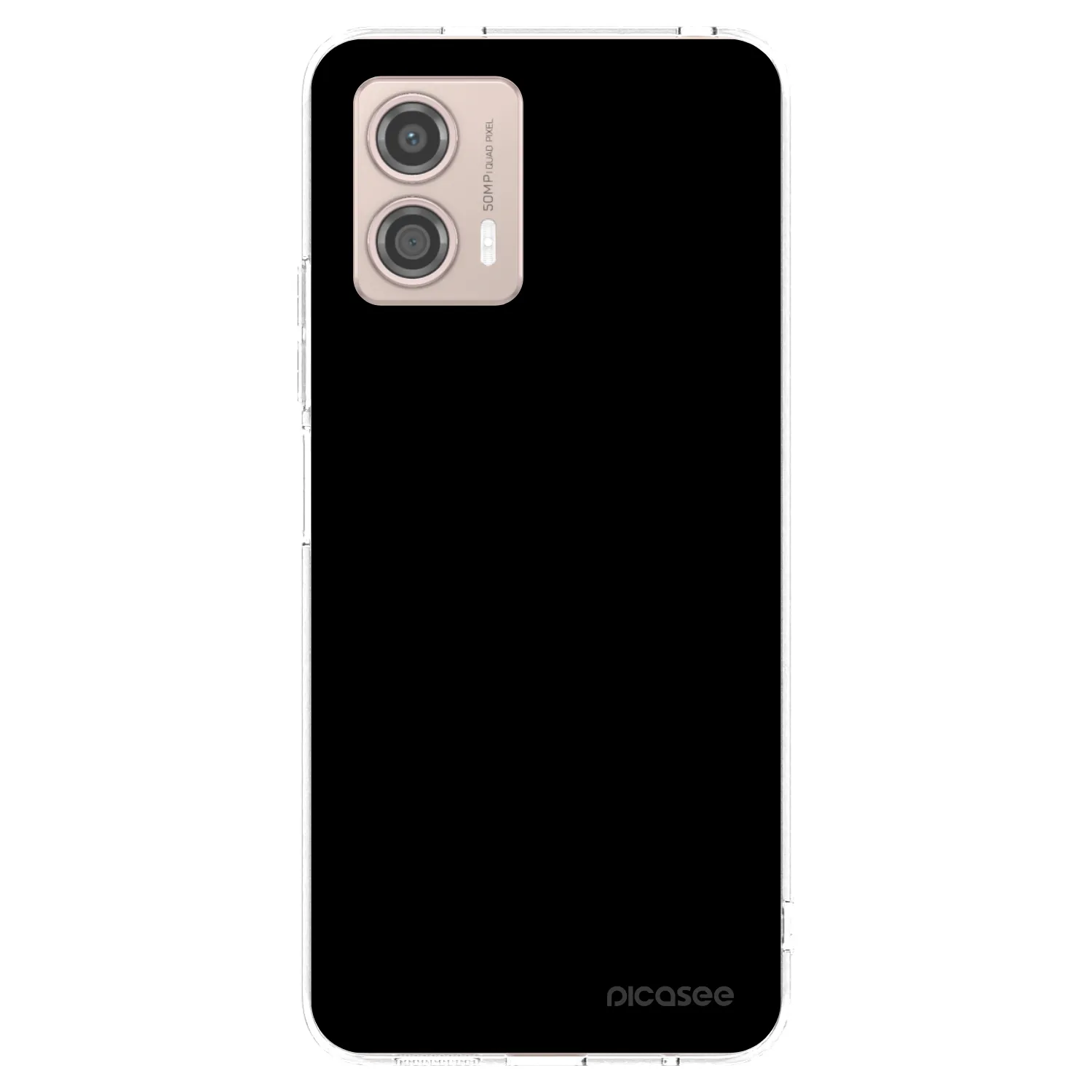 Picasee silikónový prehľadný obal pre Motorola Moto G53 5G - Black Bliss
