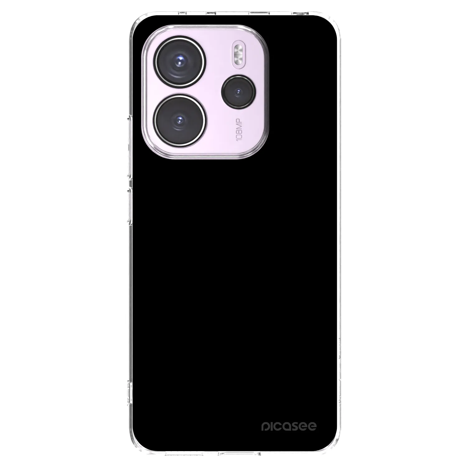 Picasee silikónový prehľadný obal pre Xiaomi Redmi Note 14 4G - Black Bliss