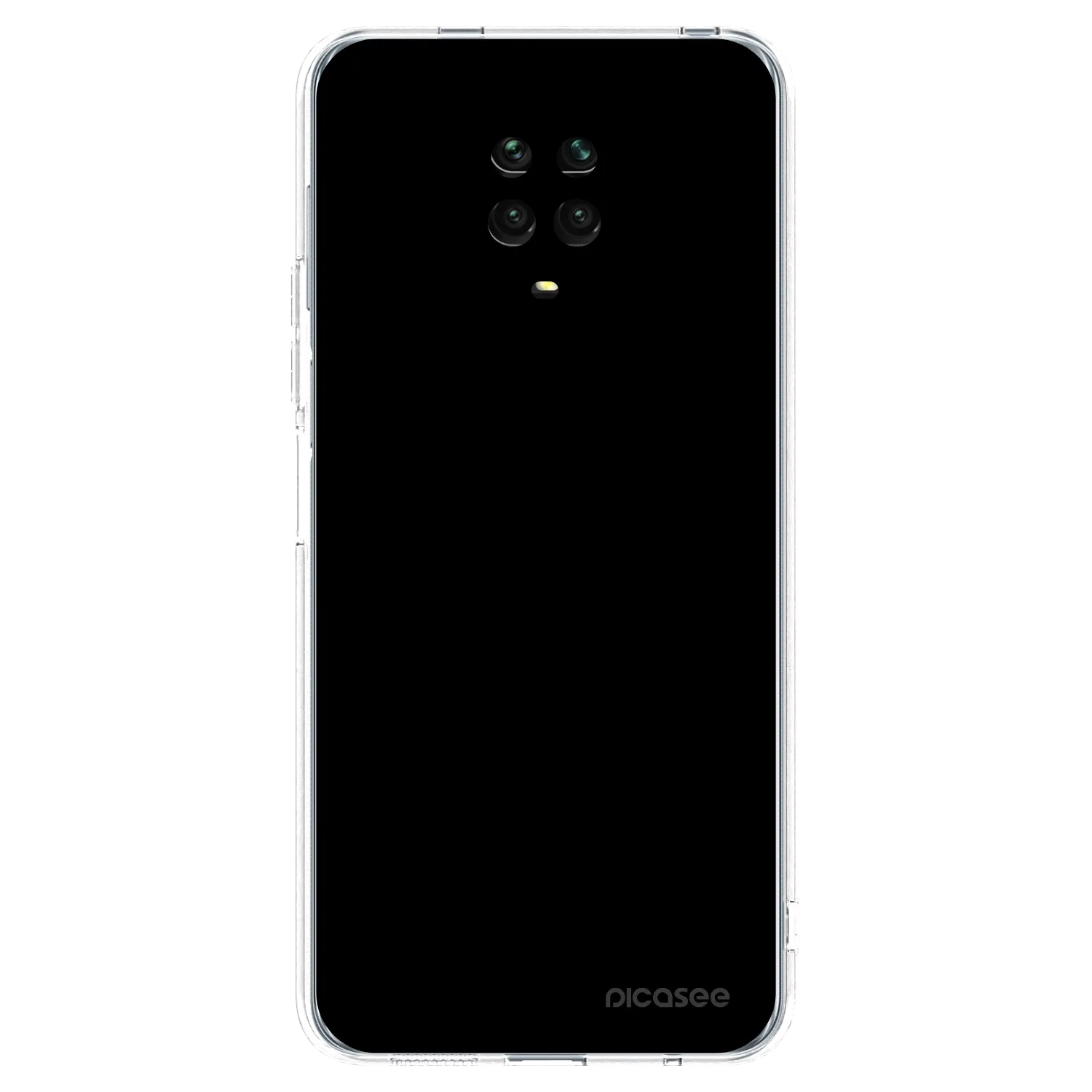 Picasee silikónový prehľadný obal pre Xiaomi Redmi Note 9 Pro - Black Bliss
