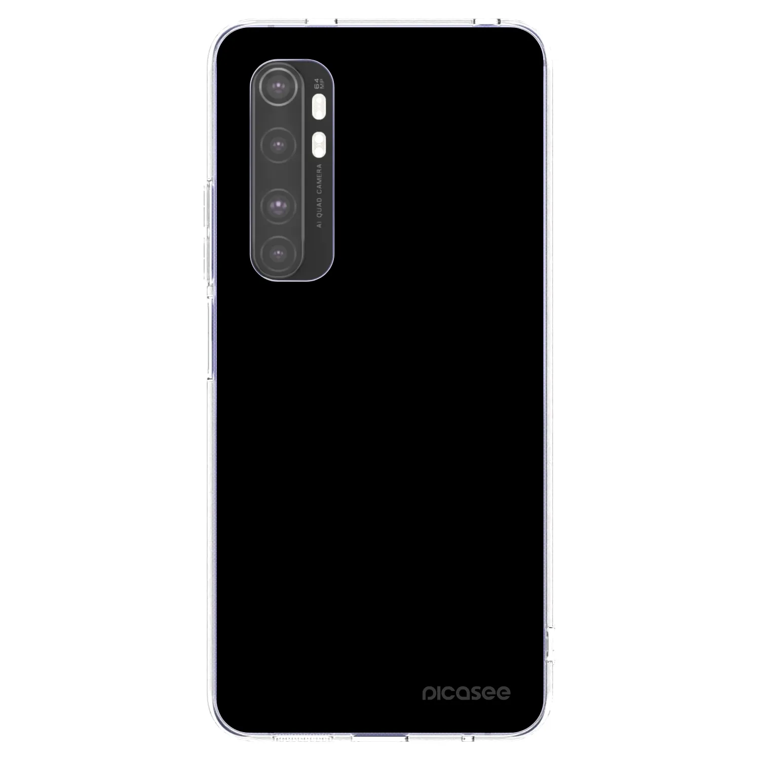 Picasee silikónový prehľadný obal pre Xiaomi Mi Note 10 Lite - Black Bliss