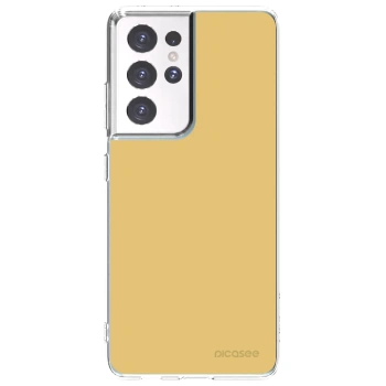 Picasee silikónový prehľadný obal pre Samsung Galaxy S21 Ultra 5G G998B - Canary Crystal