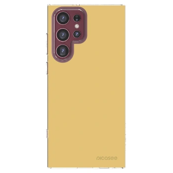 Picasee silikónový prehľadný obal pre Samsung Galaxy S22 Ultra 5G - Canary Crystal