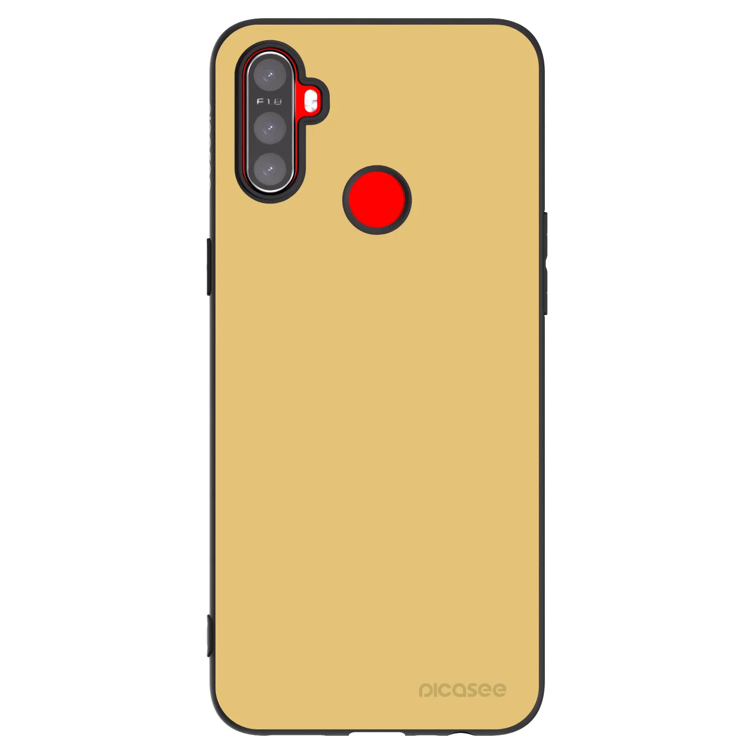 Picasee silikónový čierny obal pre Realme C3 - Canary Crystal