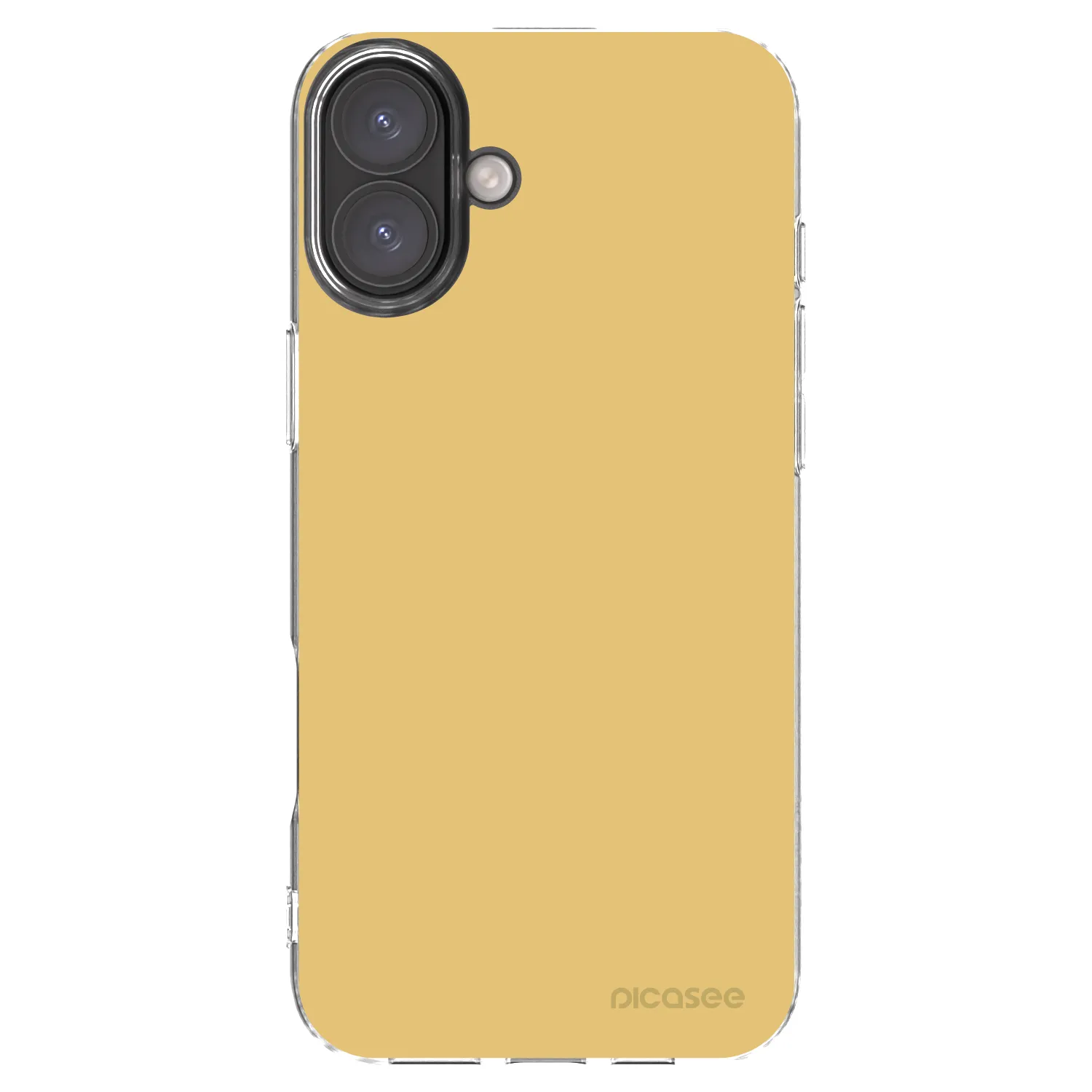 Picasee silikónový prehľadný obal pre Apple iPhone 16 Plus - Canary Crystal