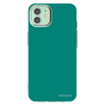 Picasee silikónový prehľadný obal pre Apple iPhone 12 - Emerald Mist