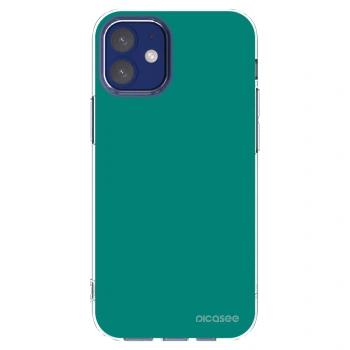 Picasee silikónový prehľadný obal pre Apple iPhone 12 mini - Emerald Mist