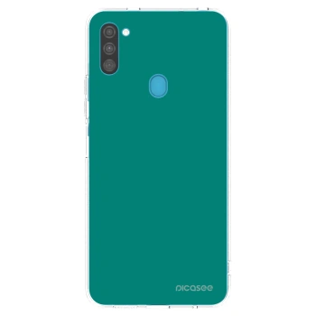 Picasee silikónový prehľadný obal pre Samsung Galaxy M11 - Emerald Mist