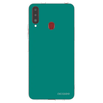Picasee silikónový prehľadný obal pre Samsung Galaxy A20s - Emerald Mist