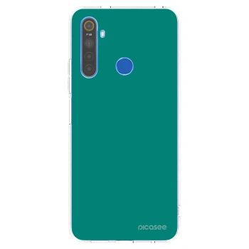 Picasee silikónový prehľadný obal pre Realme 5 - Emerald Mist