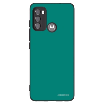 Picasee silikónový čierny obal pre Motorola Moto G60 - Emerald Mist