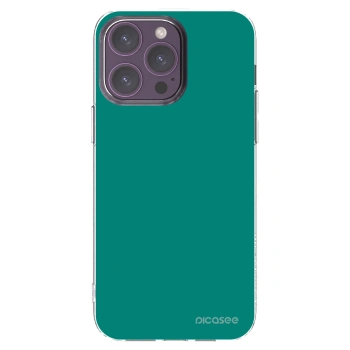 Picasee silikónový prehľadný obal pre Apple iPhone 14 Pro Max - Emerald Mist