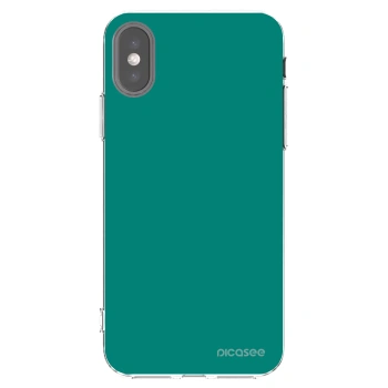 Picasee silikónový prehľadný obal pre Apple iPhone X/XS - Emerald Mist