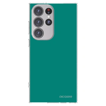 Picasee silikónový prehľadný obal pre Samsung Galaxy S23 Ultra 5G - Emerald Mist